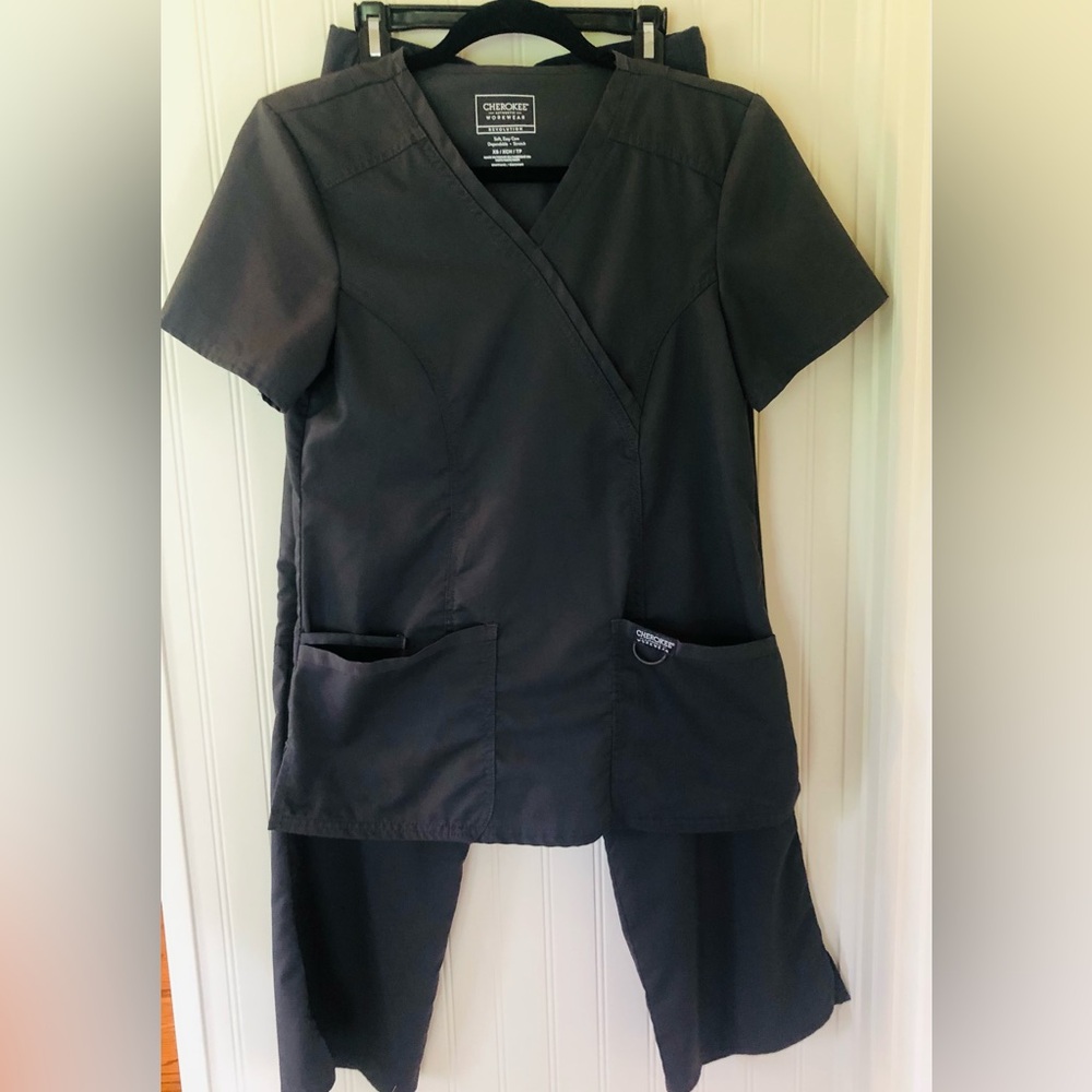 Charcoal Gray Cherokee Scrub Set
